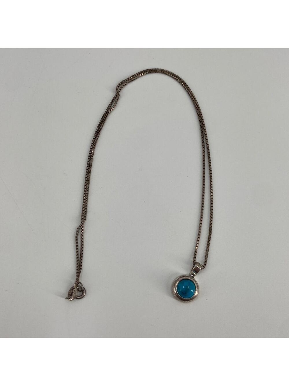 Sterling silver turquoise stone necklace